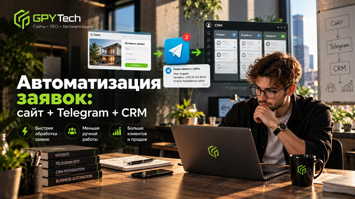 Автоматизация заявок: сайт, Telegram и CRM