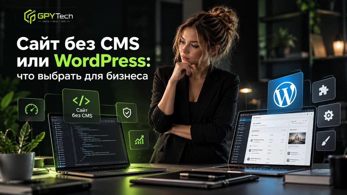 Сайт без CMS или WordPress для бизнеса